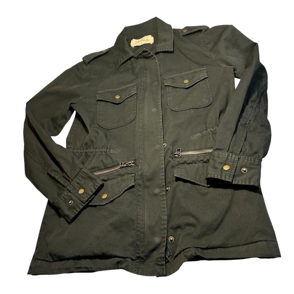 Lily Aldridge for Velvet Ruby Lightweight Utility Army Jacket Gray Size XS - Picture 7 of 14